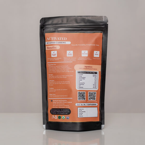 Second image of Kling Nuts – Activated Roasted Cashews - 150gm
