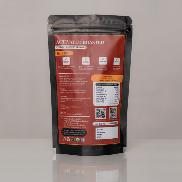 Second image of Kling Nuts – Activated Roasted Coconut Jaggery Almonds - 150gm