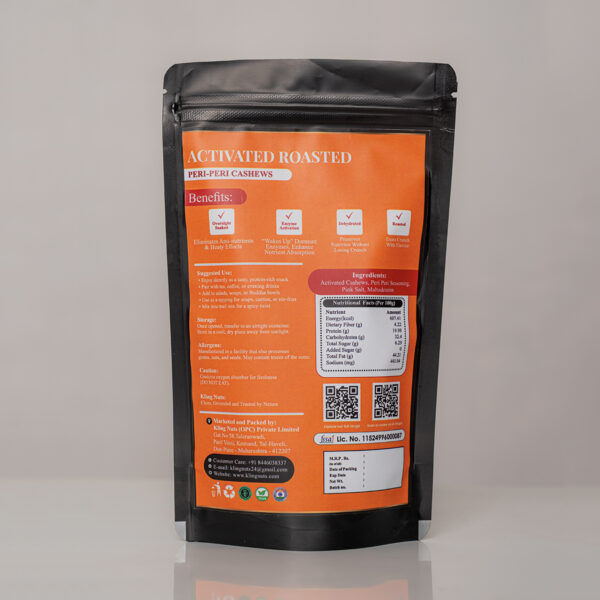 Second image of Kling Nuts – Activated Roasted Peri-Peri Cashews - 150gm