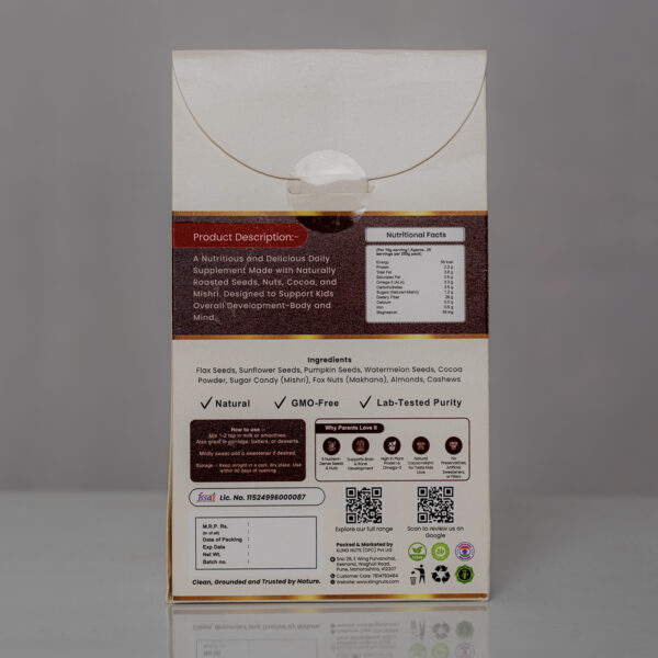 Second image of Kling Nuts – Kids Health Assure (Multi Seed Nut Powder – Chocolate Flavor) - 150gm