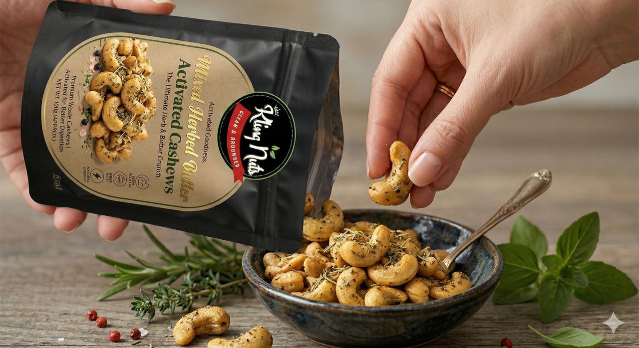 Second image of Kling Nuts - Mixed Herbed Activated Roasted Butter Cashews