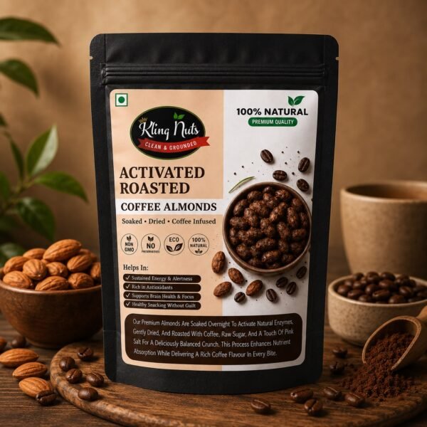 Kling Nuts - Activated Roasted Coffee Almons 150gms